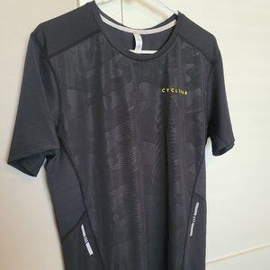 CycleBar by Ava Active unisex dri-fit tee shirt with reflective stripes.
